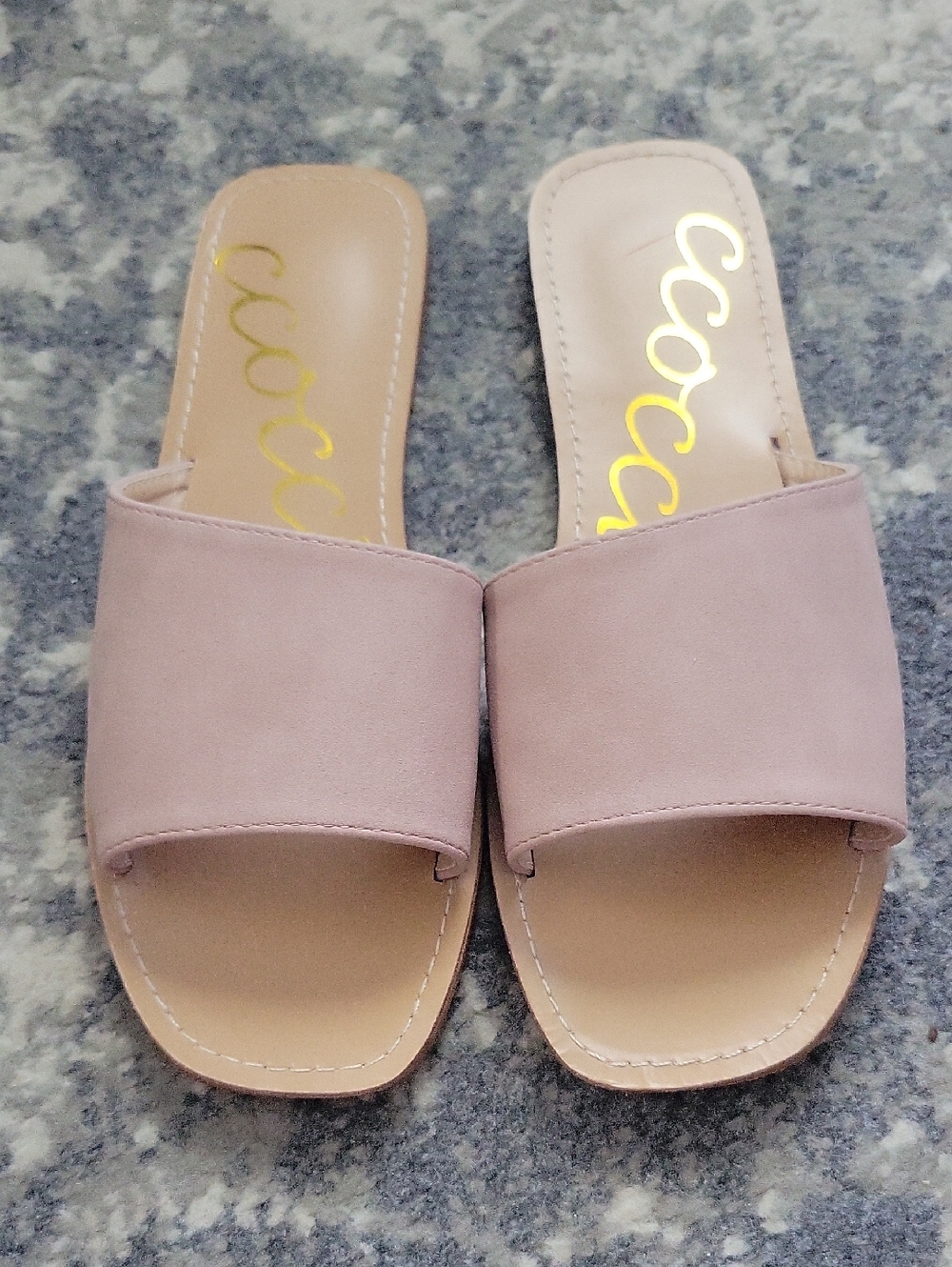 CCOCCI Women's Slide Sandals in Blush Pink